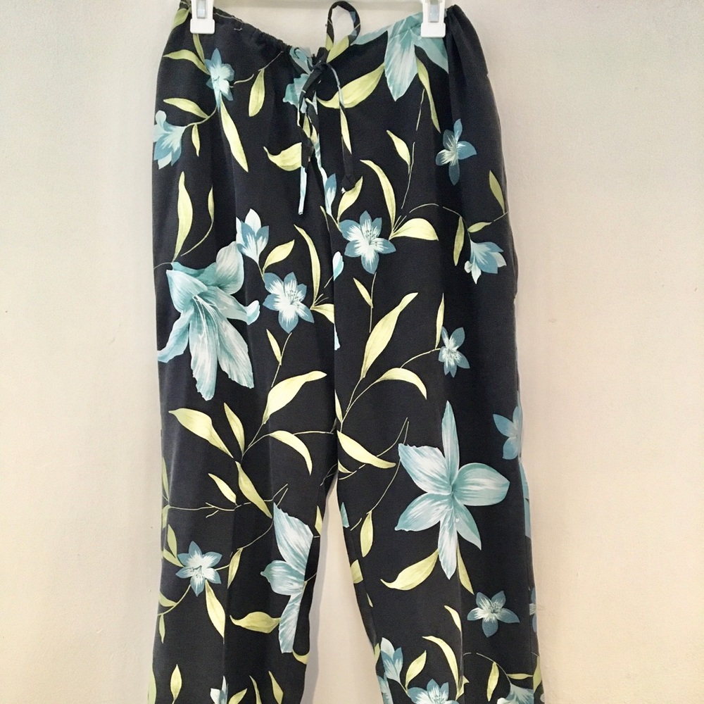 NEW w/tags Tommy Bahama 100% silk drawstring pants
